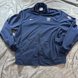 New Orleans Pelicans Nike Jacket Men's XL Blue Lightweight Embroidered Full Zip